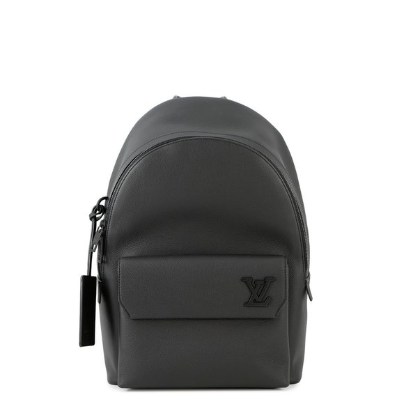 Louis Vuitton Take-Off Backpack M57079 Grained Leather Men's Bag Black - Picture 1 of 14